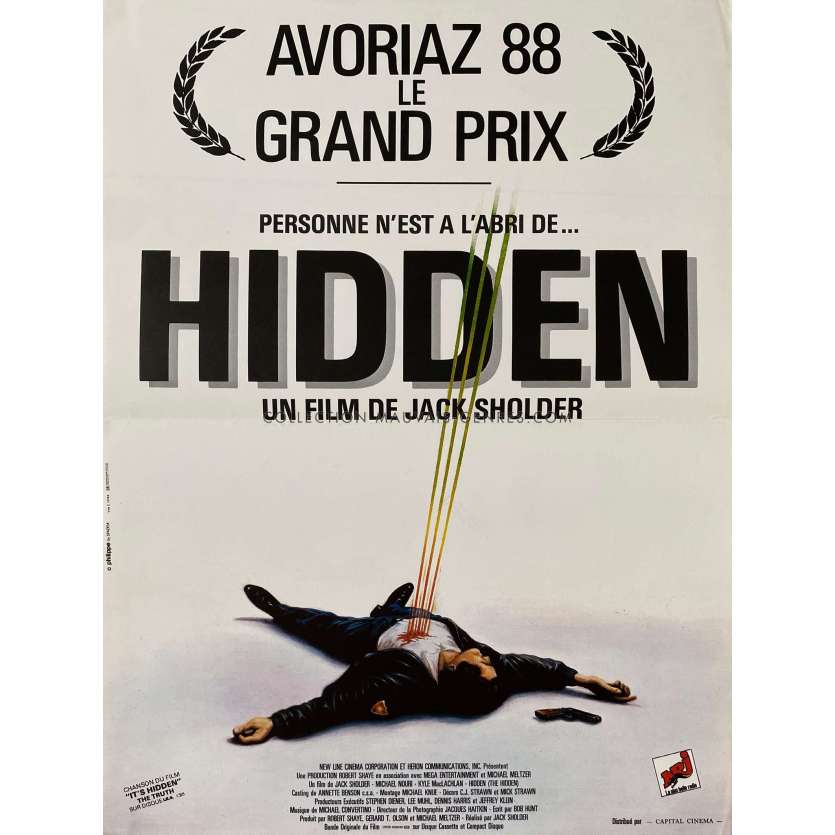 THE HIDDEN Movie Poster- 15x21 in. - 1987 - Jack Sholder, Kyle MacLachlan