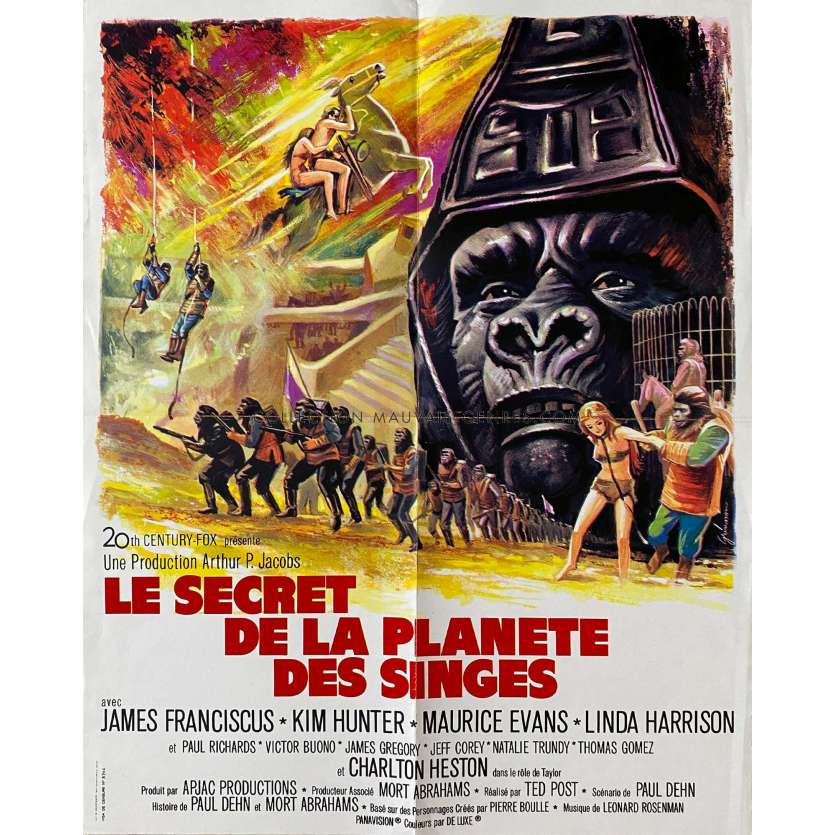 LE SECRET DE LA PLANETE DES SINGES Affiche de film- 40x60 cm. - 1970 - James Franciscus, Ted Post