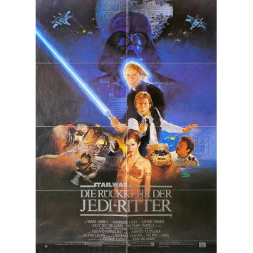 STAR WARS - LE RETOUR DU JEDI Affiche de film- 59x84 cm. - 1983 - Harrison Ford, Richard Marquand