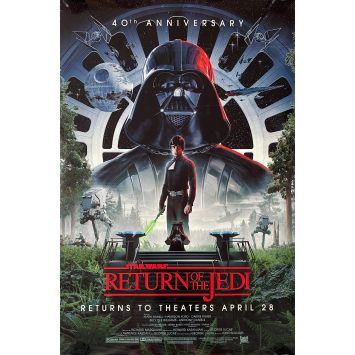 STAR WARS - LE RETOUR DU JEDI Affiche de film- 69x102 cm. - 1983/R2023 - Harrison Ford, Richard Marquand