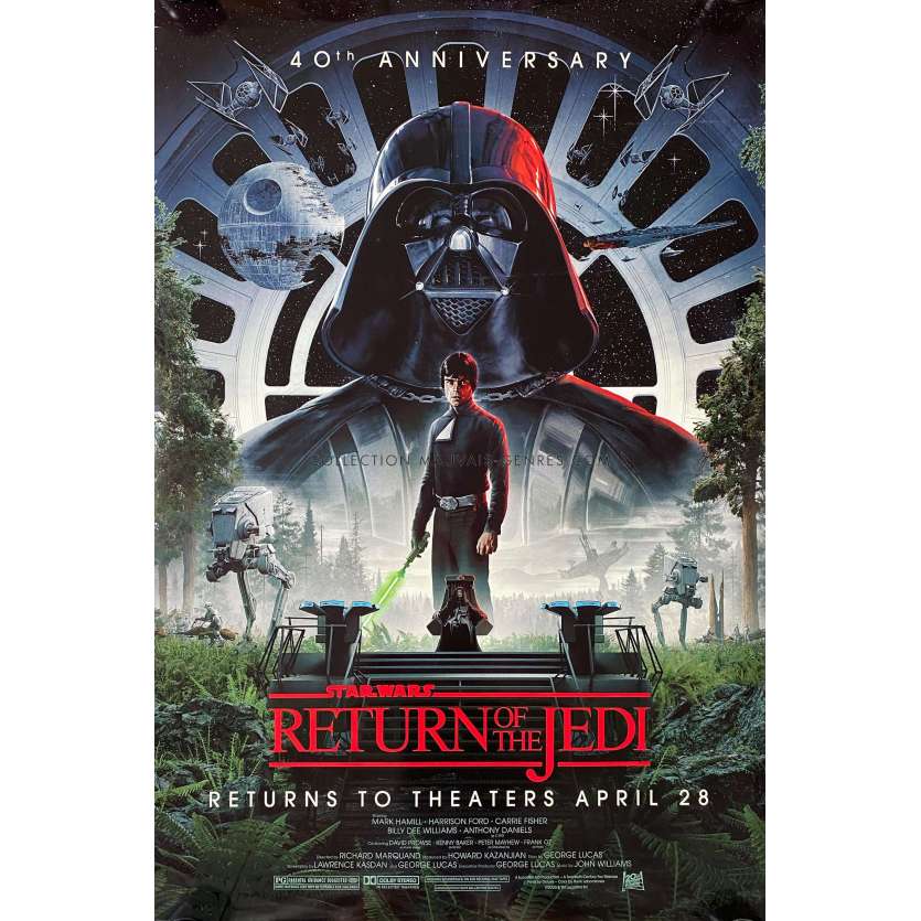 STAR WARS - LE RETOUR DU JEDI Affiche de film- 69x102 cm. - 1983/R2023 - Harrison Ford, Richard Marquand