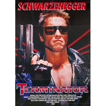 TERMINATOR Movie Poster- 23x33 in. - 1983 - James Cameron, Arnold Schwarzenegger