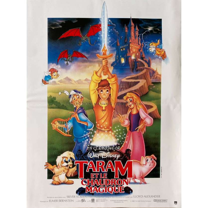 TARAM ET LE CHAUDRON MAGIQUE affiche de film- 40x54 cm. - 1985 - Freddie Jones, Walt Disney
