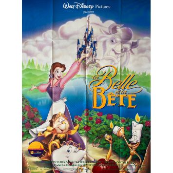 LA BELLE ET LA BETE (D) affiche de film- 120x160 cm. - 1991 - Paige O'Hara, Walt Disney