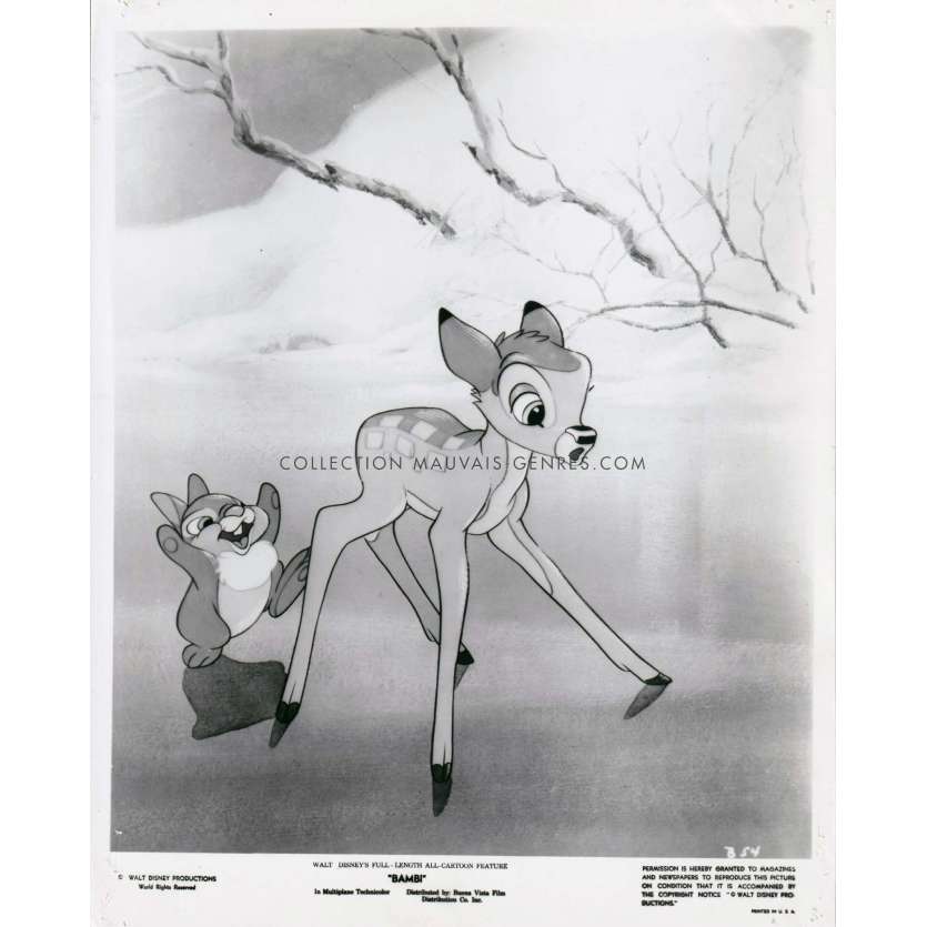 BAMBI Movie Still B-54 - 8x10 in. - 1942/R1950 - Walt Disney, Hardie Albright