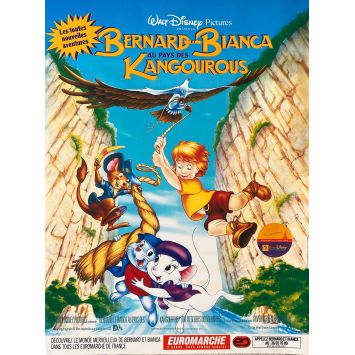 THE RESCUERS DOWN UNDER Movie Poster- 15x21 in. - 1990 - Walt Disney, Eva Gabor