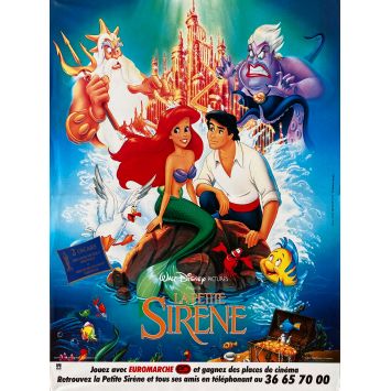 LA PETITE SIRENE Affiche de film- 40x54 cm. - 1989 - Jodi Benson, Walt Disney