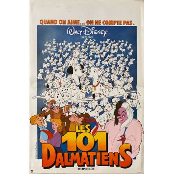 101 DALMATIANS Movie Poster- 15x21 in. - 1961/R1980 - Walt Disney, Rod Taylor