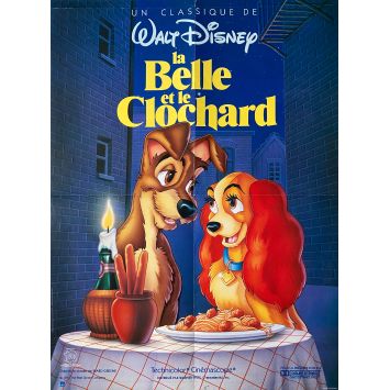 LA BELLE ET LE CLOCHARD Affiche de film- 60x80 cm. - 1955/R1980 - Peggy Lee, Walt Disney