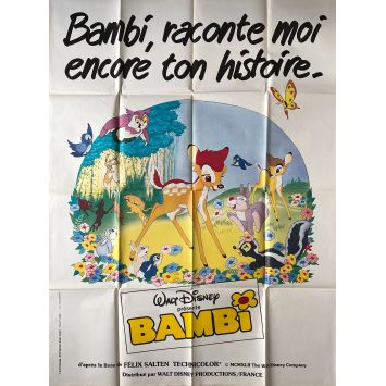 BAMBI Affiche de film- 120x160 cm. - 1942/R1980 - Hardie Albright, Walt Disney