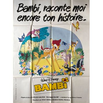 BAMBI Movie Poster- 47x63 in. - 1942/R1980 - Walt Disney, Hardie Albright
