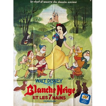 BLANCHE NEIGE ET LES 7 NAINS Affiche de film- 120x160 cm. - 1937/R1973 - Adriana Caselotti, Walt Disney