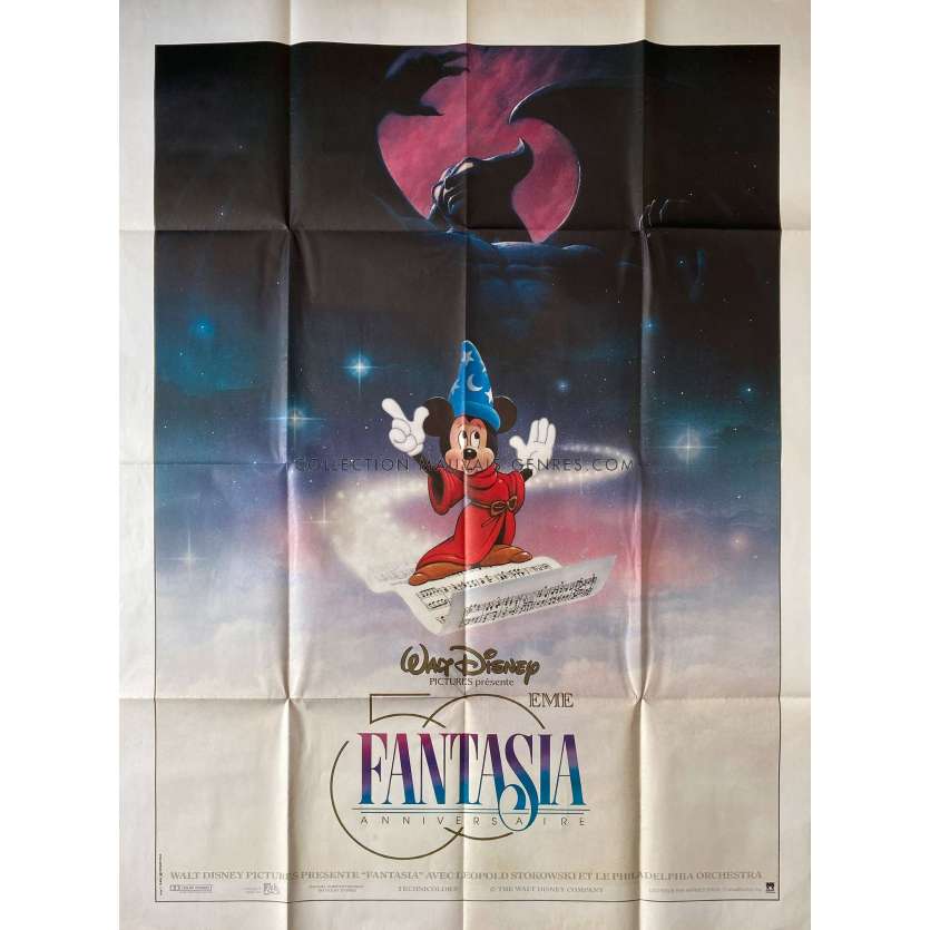 FANTASIA Affiche de film- 120x160 cm. - 1940/R1990 - Deems Taylor, Walt Disney