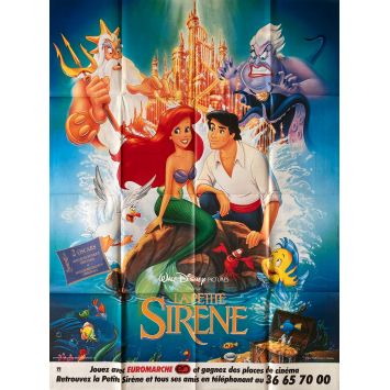 LA PETITE SIRENE Affiche de film- 120x160 cm. - 1989 - Jodi Benson, Walt Disney