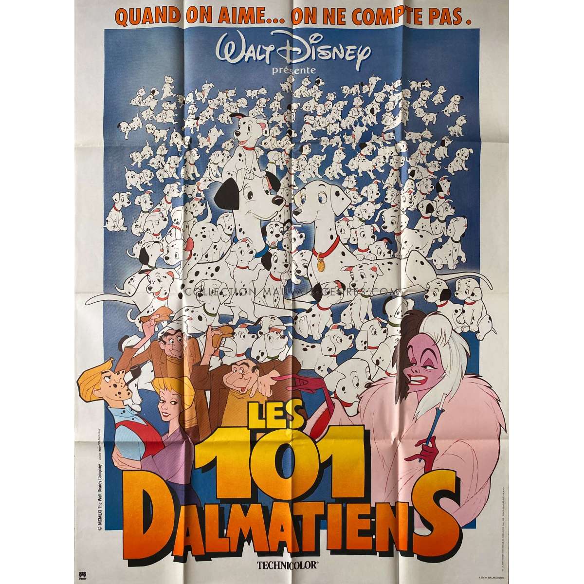 Affiche De Cin ma Fran aise De LES 101 DALMATIENS 120x160 Cm affiche-de-cin-ma-fran-aise-de-les-101-dalmatiens-120x160-cm