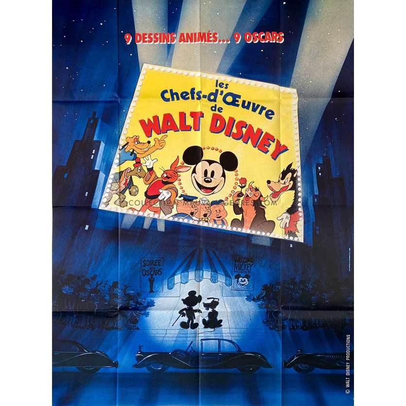 LES CHEFS-D'OEUVRE DE WALT DISNEY Affiche de film- 120x160 cm. - 1967 - 0, Walt Disney