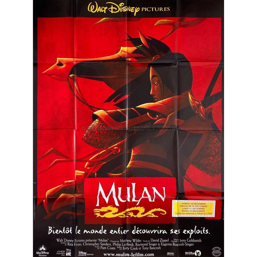 MULAN Movie Poster- 47x63 in. - 1998 - Walt Disney, Eddie Murphy