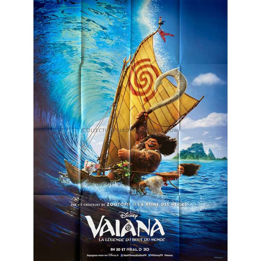 VAIANA Affiche de film- 120x160 cm. - 2016 - Dwayne Johnson, Disney