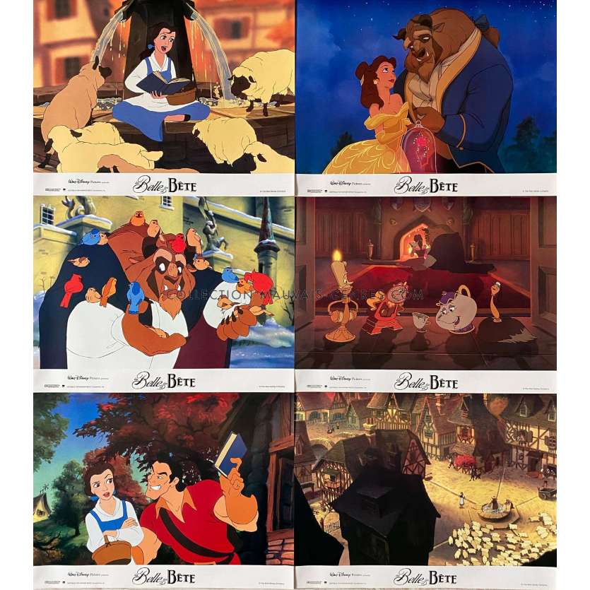 LA BELLE ET LA BETE (DISNEY) Photos de film Jeu 1 - x6 - 30x40 cm. - 1991 - Paige O'Hara, Walt Disney