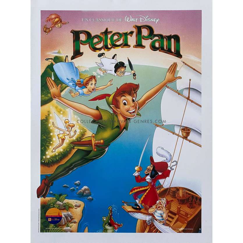 PETER PAN Herald/Trade Ad 2p - 9x12 in. - 1953/R1990 - Walt Disney, Bobby Driscoll