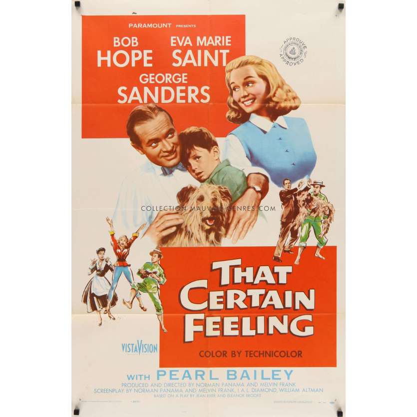 THAT CERTAIN FEELING US 1sh Movie Poster - 1956 - Eva Marie Saint, Bob Hope