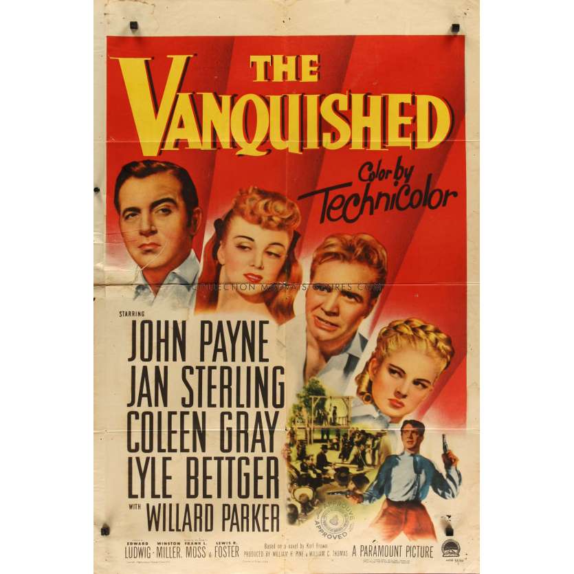 VANQUISHED US 1sh Movie Poster - 1953 - Jan Sterling