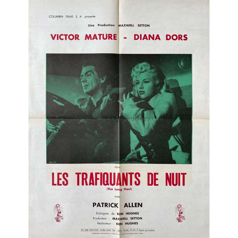 THE LONG HAUL Movie Poster- 20x28 in. - 1957 - Ken Hugues, Victor Mature, Diana Dors