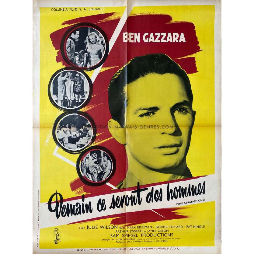 THE STRANGE ONE Movie Poster- 23x32 in. - 1957 - Jack Garfein, Ben Gazzara