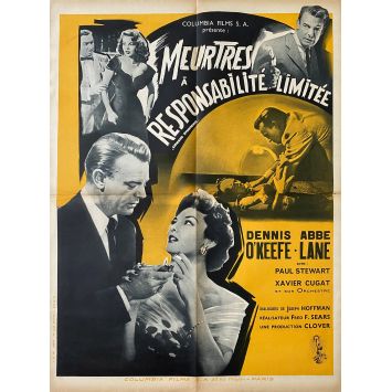 MEURTRES A RESPONSABILITE LIMITEE Affiche de film- 60x80 cm. - 1955 - Dennis O'Keefe, Fred F. Sears