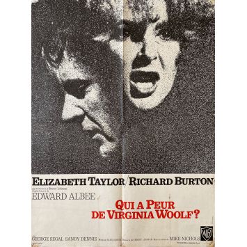 QUI A PEUR DE VIRGINIA WOOLF ? Affiche de film- 60x80 cm. - 1966 - Elizabeth Taylor, Richard Burton, Mike Nichols