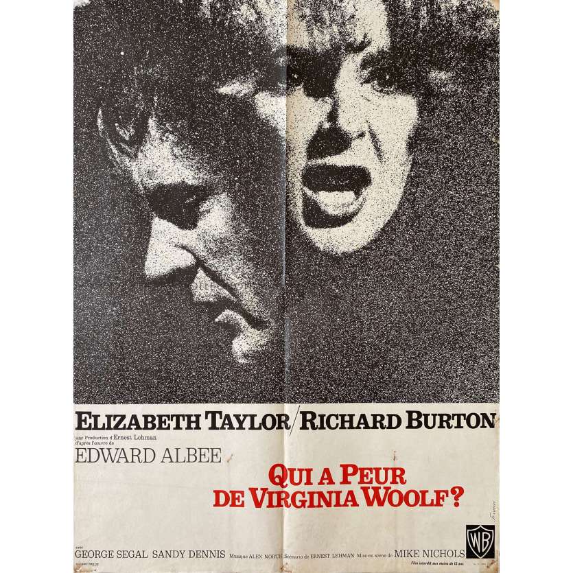 QUI A PEUR DE VIRGINIA WOOLF ? Affiche de film- 60x80 cm. - 1966 - Elizabeth Taylor, Richard Burton, Mike Nichols