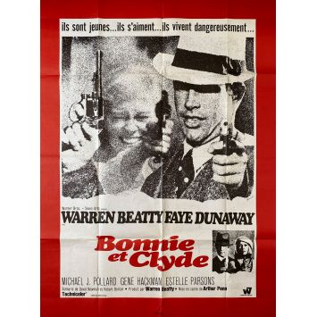 BONNIE AND CLYDE Affiche de film- 120x160 cm. - 1967 - Warren Beatty, Arthur Penn