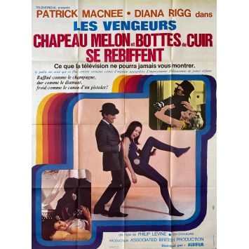 CHAPEAU MELON ET BOTTES DE CUIR SE REBIFFENT Affiche de film- 120x160 cm. - 1968 - Diana Rigg, Patrick MacNee, Philip Levine