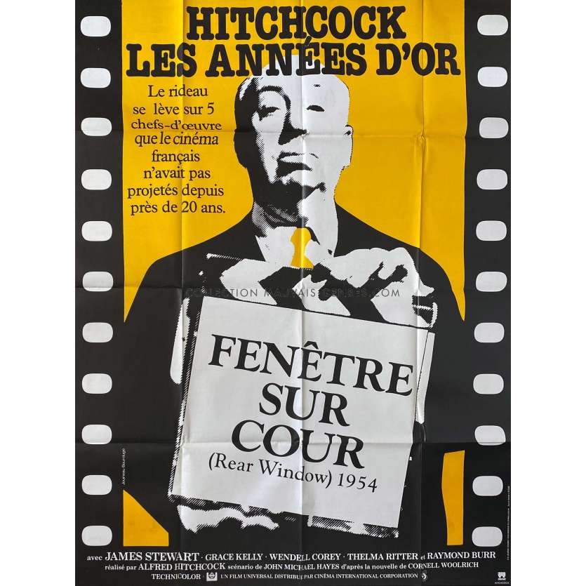 FENETRE SUR COUR Affiche de film- 120x160 cm. - 1954/R1984 - James Stewart, Alfred Hitchcock