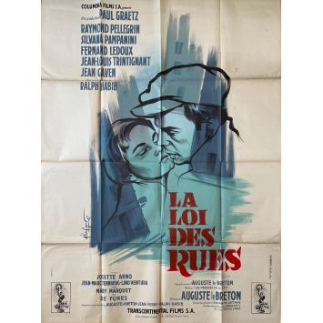 LA LOI DES RUES Affiche de film- 120x160 cm. - 1956 - Raymond Pellegrin, Ralph Habib