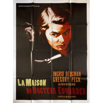 LA MAISON DU DOCTEUR EDWARDES Affiche de film- 120x160 cm. - 1945/R1980 - Ingrid Bergman, Alfred Hitchcock