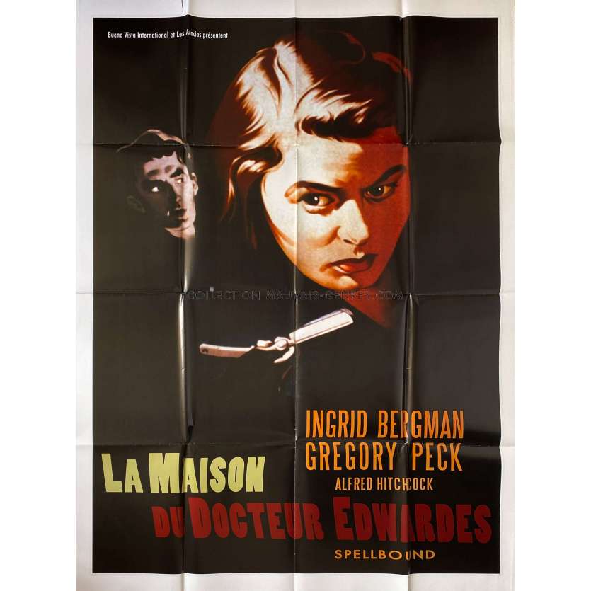 LA MAISON DU DOCTEUR EDWARDES Affiche de film- 120x160 cm. - 1945/R1980 - Ingrid Bergman, Alfred Hitchcock