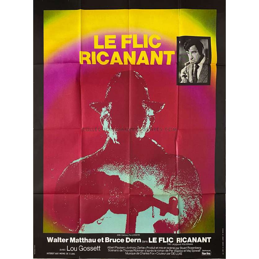 THE LAUGHING POLICEMAN Movie Poster- 47x63 in. - 1973 - Stuart Rosenberg, Walter Matthau