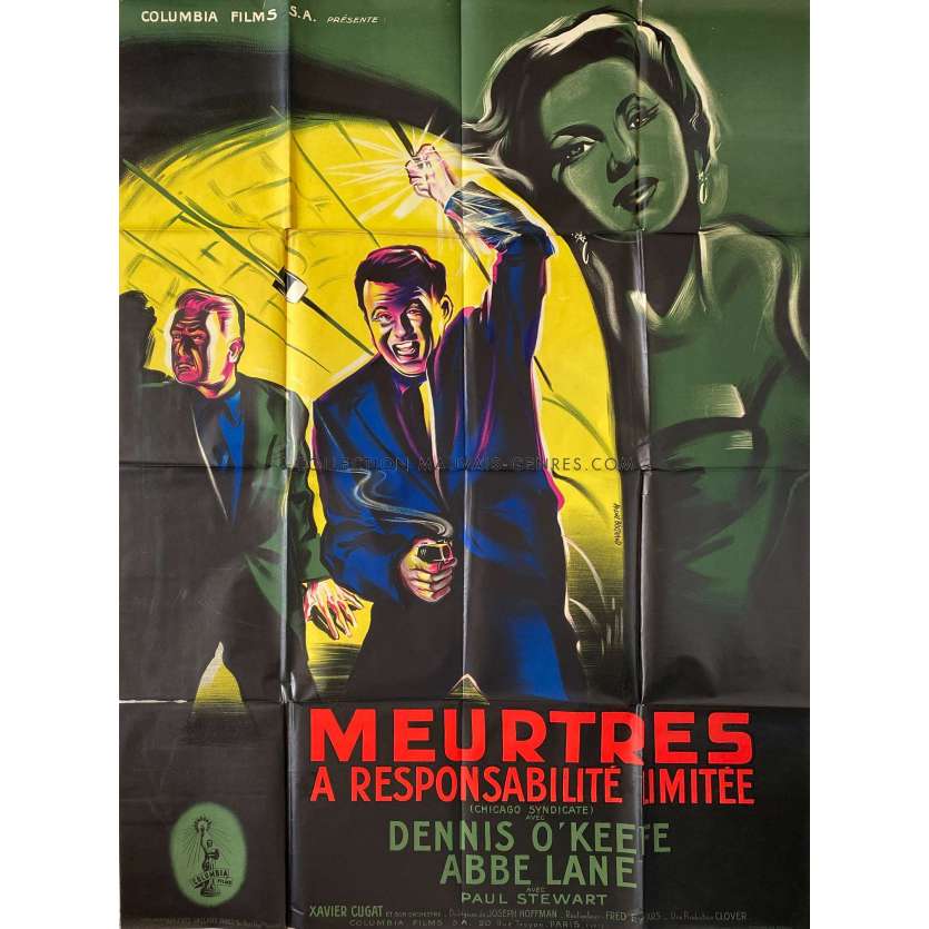 MEURTRES A RESPONSABILITE LIMITEE Affiche de film- 120x160 cm. - 1955 - Dennis O'Keefe, Fred F. Sears