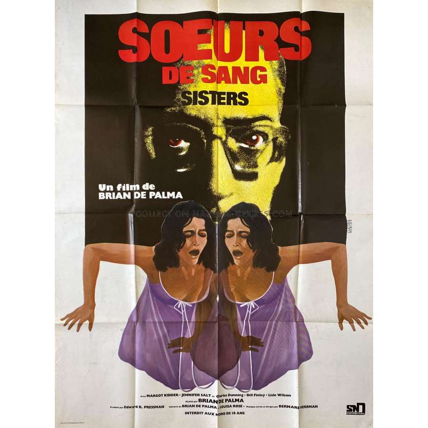 SISTERS Movie Poster- 47x63 in. - 1970 - Brian de Palma, Margot Kidder