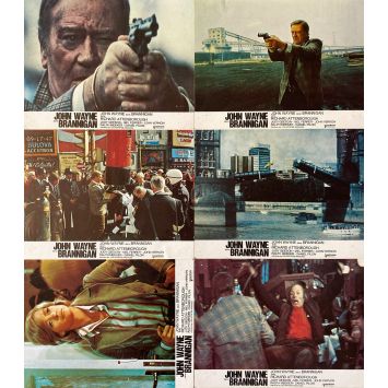 BRANNIGAN Photos de film x6 - 21x30 cm. - 1975 - John Wayne, Douglas Hickox