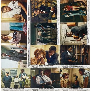 DANS LA CHALEUR DE LA NUIT Photos de film x12 - Jeu A - 24x30 cm. - 1967 - Sidney Poitier, Norman Jewison