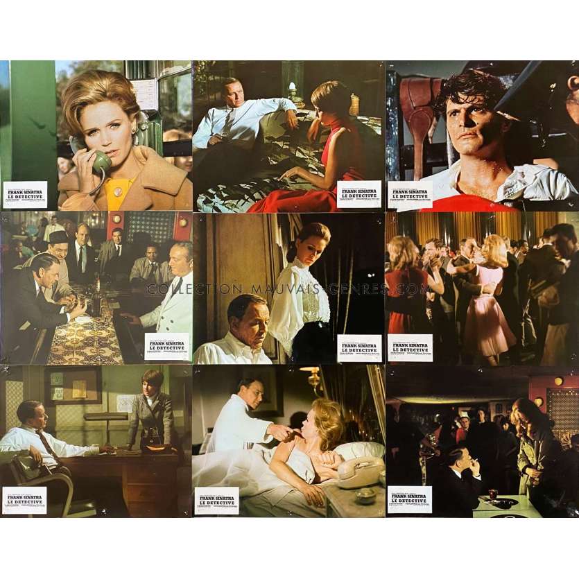 THE DETECTIVE Lobby Cards x9 - Set B - 9x12 in. - 1968 - Gordon Douglas, Frank Sinatra