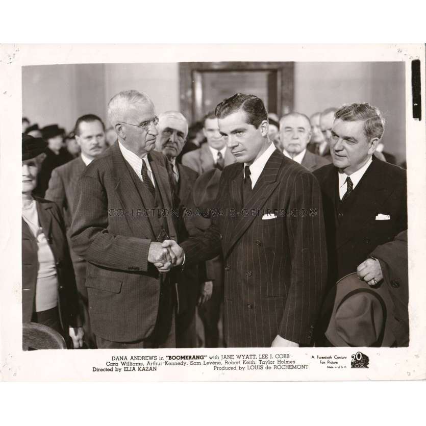 BOOMERANG (1947) Photo de presse 708-55 - 20x25 cm. - 1947 - Dana Andrews, Elia Kazan