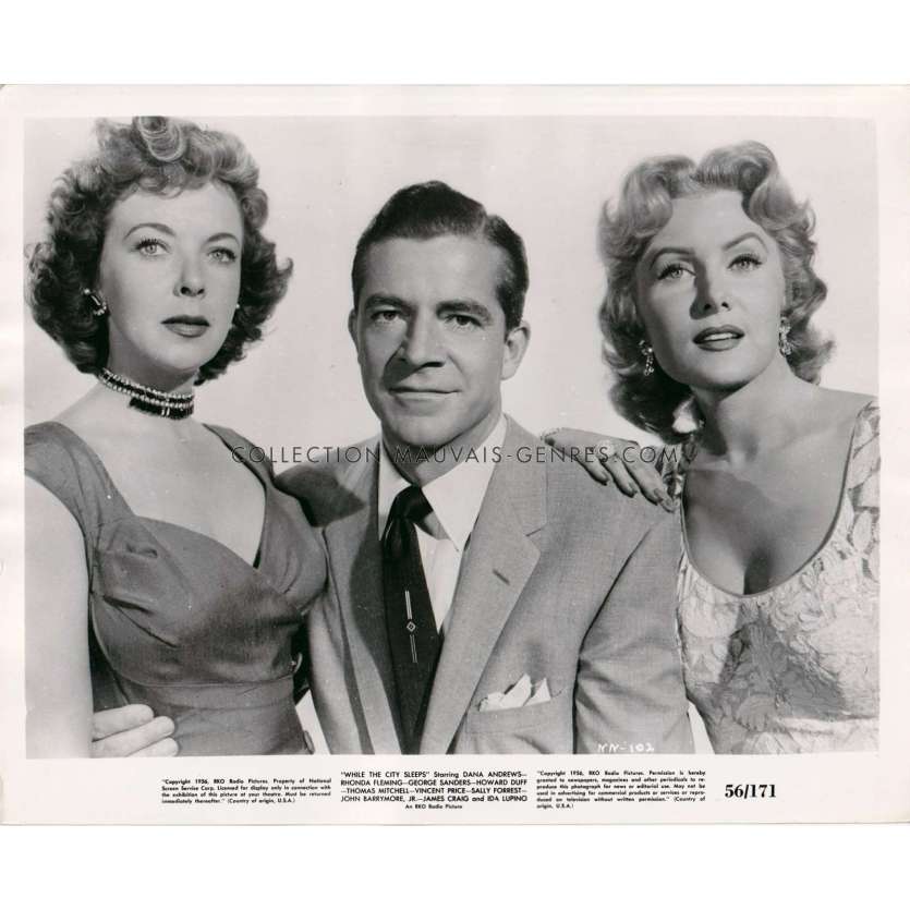 LA CINQUIEME VICTIME Photo de presse N-102 - 20x25 cm. - 1956 - Dana Andrews, Rhonda Flemming, Fritz Lang