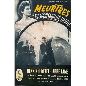 MEURTRES A RESPONSABILITE LIMITEE Synopsis 4p - 24x30 cm. - 1955 - Dennis O'Keefe, Fred F. Sears