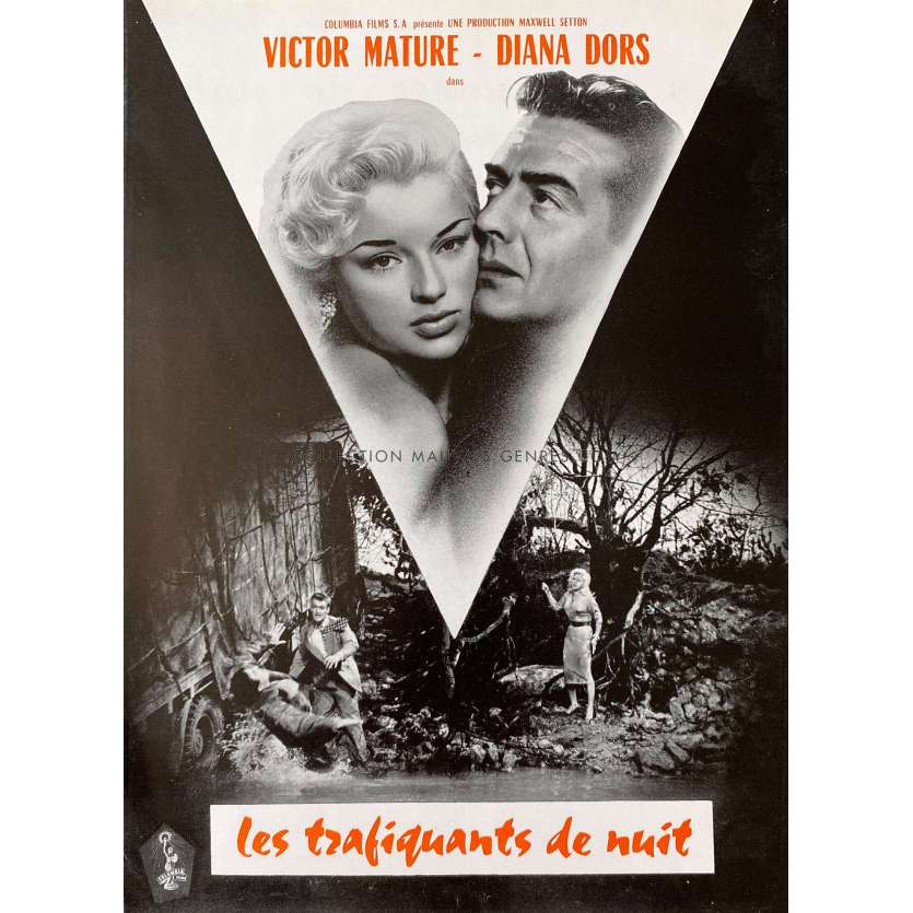 LES TRAFIQUANTS DE NUITS Synopsis 2p - 21x30 cm. - 1957 - Victor Mature, Diana Dors, Ken Hugues