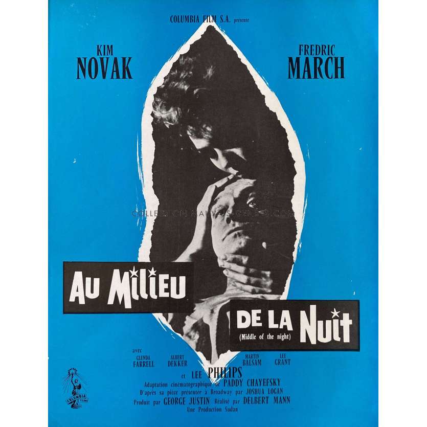 AU MILIEU DE LA NUIT Synopsis 4p - 21x30 cm. - 1959 - Kim Novak, Delbert Mann