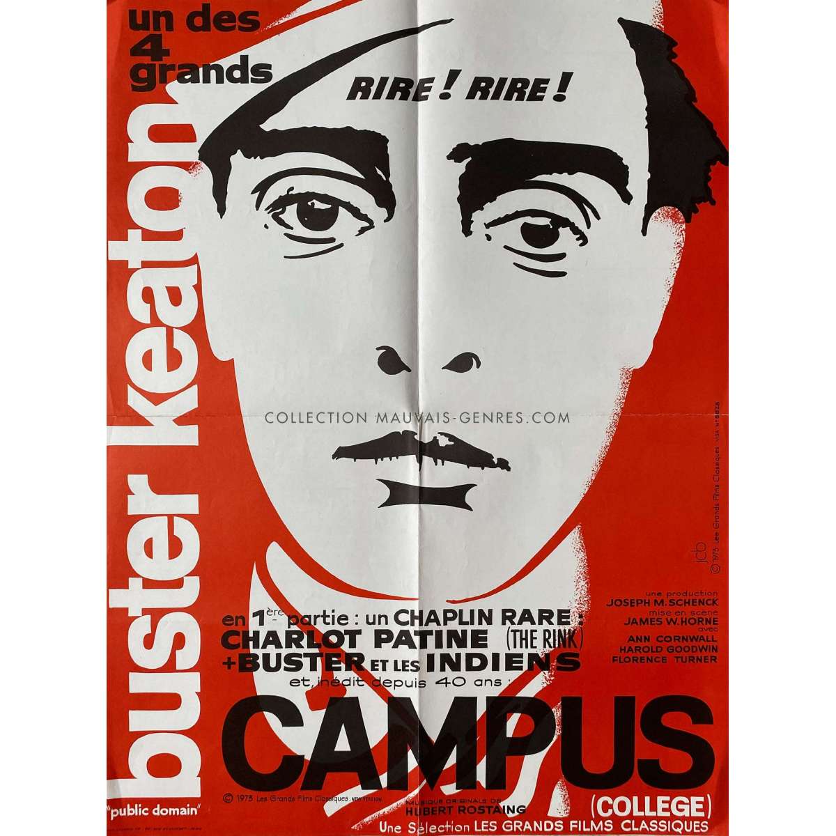 COLLEGE French Movie Poster 20x28 In 1927 R1970 college-french-movie-poster-20x28-in-1927-r1970