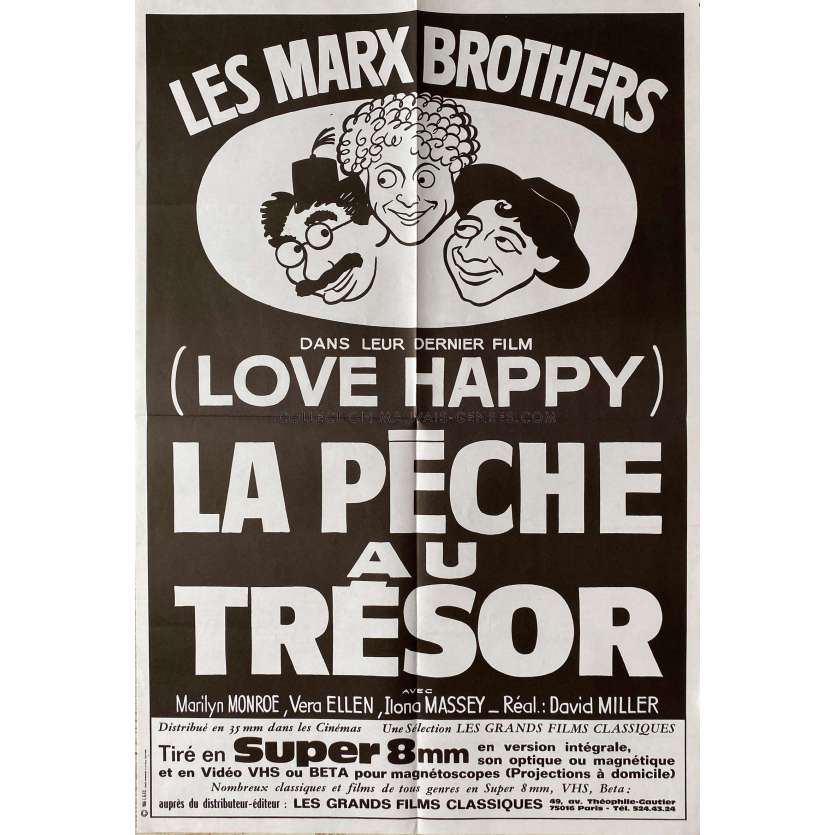 LOVE HAPPY Movie Poster- 20x28 in. - 1949/R1960 - Marx Brothers, Marilyn Monroe